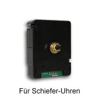 Funkuhrwerk (Gewindelänge ca. 15mm) inkl. Zeiger-Satz z.B. für unsere Schiefer-Uhren