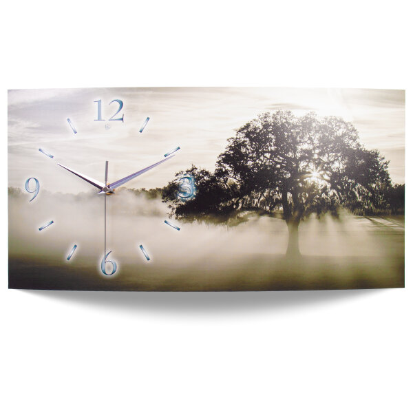 Morgenlicht Designer-Wanduhr mit leisem Uhrwerk aus Alu