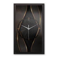 Black & Gold – Vertora Metallic Wanduhr aus Alu & MDF