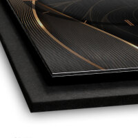 Black & Gold – Vertora Metallic Wanduhr aus Alu & MDF