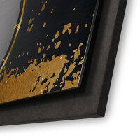 Golden Paint – Panora Metallic Wanduhr aus Alu & MDF