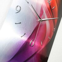 Color Flow Metallic Designer-Wanduhr mit leisem Uhrwerk aus Alu