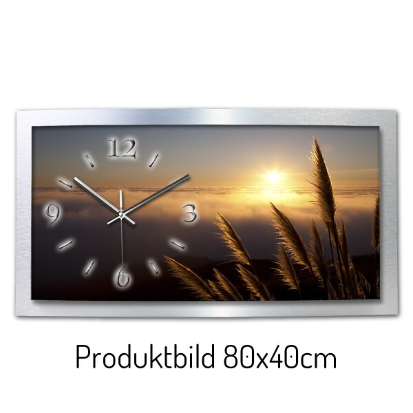 Chill Out – gewölbte 3D-Wanduhr mit silbernem...