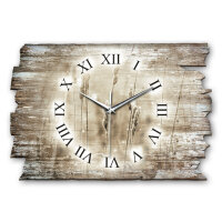 Gräser im Wind Designer-Wanduhr aus Holz – leises Uhrwerk