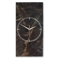 Brown Marble Design-Wanduhr aus Steinguss mit leisem Uhrwerk