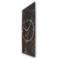 Brown Marble Design-Wanduhr aus Steinguss mit leisem Uhrwerk