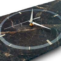 Brown Marble Design-Wanduhr aus Steinguss mit leisem Uhrwerk