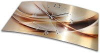 Gold Pulse Metallic Designer-Wanduhr mit leisem Uhrwerk aus Alu