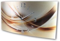 Gold Pulse Metallic Designer-Wanduhr mit leisem Uhrwerk aus Alu
