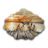 Chill Out Design-Wanduhr aus Steinguss mit leisem Uhrwerk