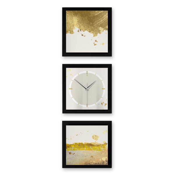 Golden Paint & Silver – Trivio Metallic Wanduhr...