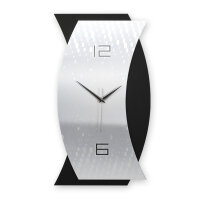 Silver Light – Curvona Metallic Wanduhr aus Alu & MDF