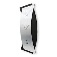 Silver Light – Curvona Metallic Wanduhr aus Alu & MDF