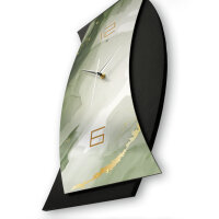 Green – Curvona Metallic Wanduhr aus Alu & MDF