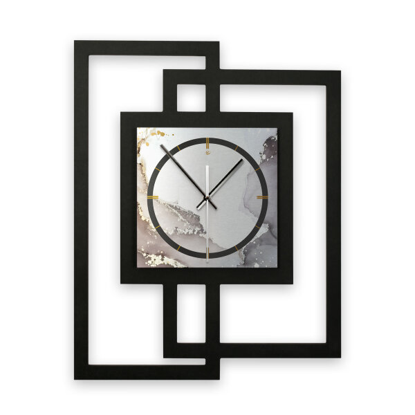 Abstract Water – Fenora Metallic Wanduhr aus Alu...