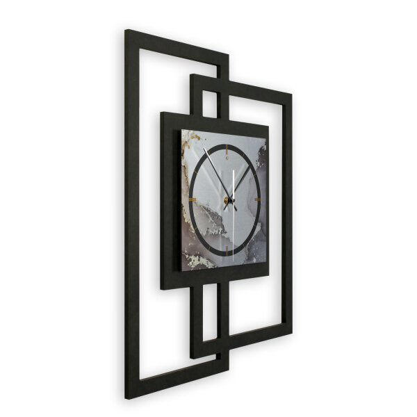 Abstract Water – Fenora Metallic Wanduhr aus Alu...