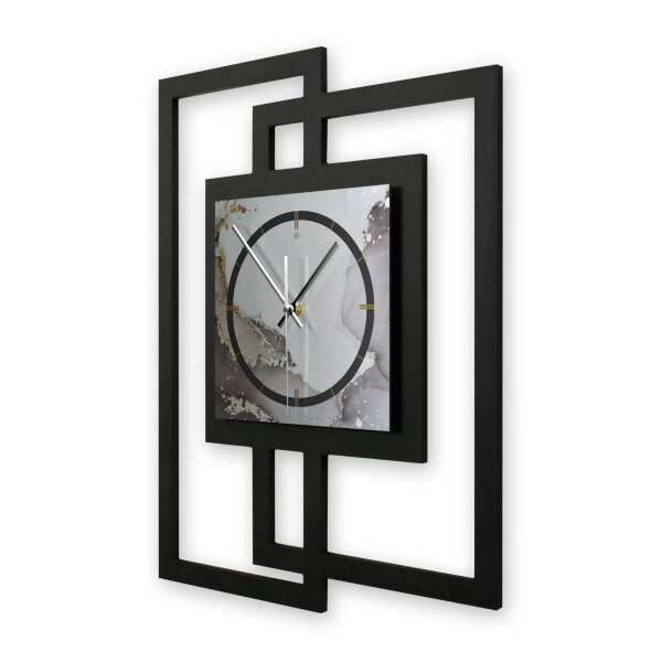 Abstract Water – Fenora Metallic Wanduhr aus Alu & MDF