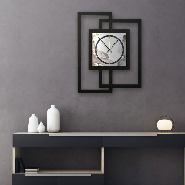 Abstract Water – Fenora Metallic Wanduhr aus Alu & MDF