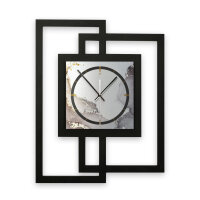 Abstract Water – Fenora Metallic Wanduhr aus Alu & MDF