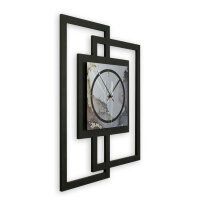 Abstract Water – Fenora Metallic Wanduhr aus Alu & MDF
