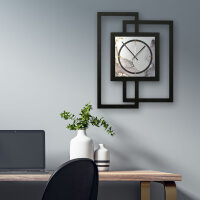 Abstract Water – Fenora Metallic Wanduhr aus Alu & MDF