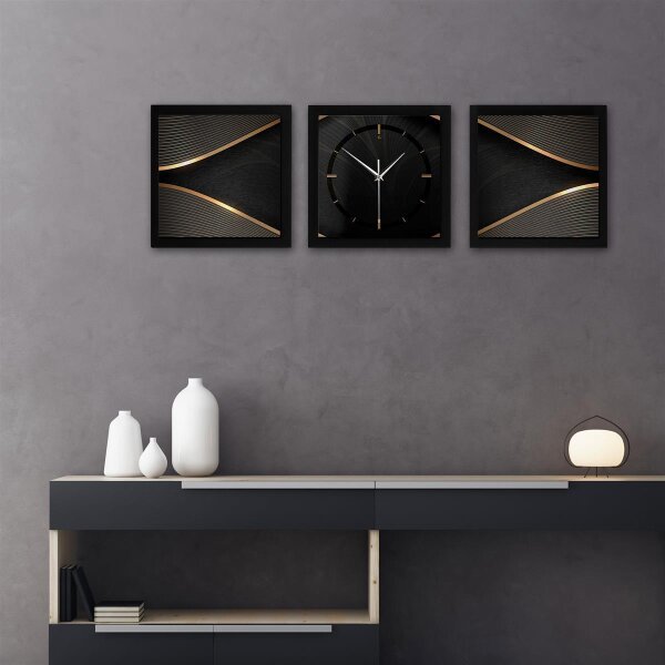 Elegance – Trivio Metallic Wanduhr aus Alu & MDF