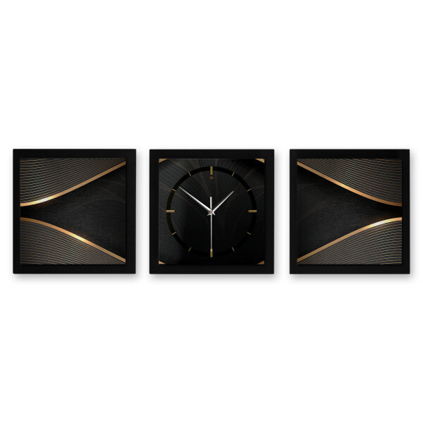 Elegance – Trivio Metallic Wanduhr aus Alu & MDF
