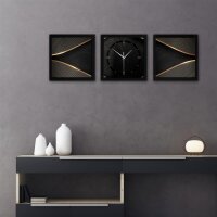 Elegance – Trivio Metallic Wanduhr aus Alu & MDF