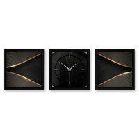 Elegance – Trivio Metallic Wanduhr aus Alu & MDF