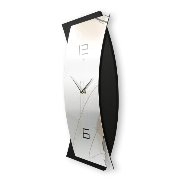 Artistic – Curvona Metallic Wanduhr aus Alu & MDF