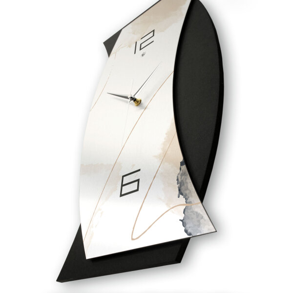 Artistic – Curvona Metallic Wanduhr aus Alu & MDF