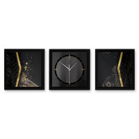 Black Elegance – Trivio Metallic Wanduhr aus Alu & MDF
