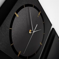 Black Elegance – Trivio Metallic Wanduhr aus Alu & MDF
