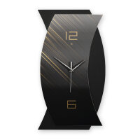 Light & Dark – Curvona Metallic Wanduhr aus Alu & MDF