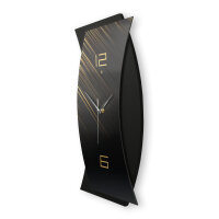 Light & Dark – Curvona Metallic Wanduhr aus Alu & MDF