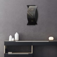 Light & Dark – Curvona Metallic Wanduhr aus Alu & MDF