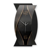 Dark Elegance – Curvona Metallic Wanduhr aus Alu & MDF