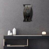 Dark Elegance – Curvona Metallic Wanduhr aus Alu & MDF