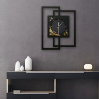 Golden Liquid – Fenora Metallic Wanduhr aus Alu & MDF