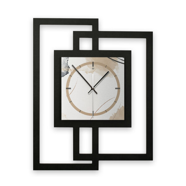 Abstract Elegance – Fenora Metallic Wanduhr aus Alu...