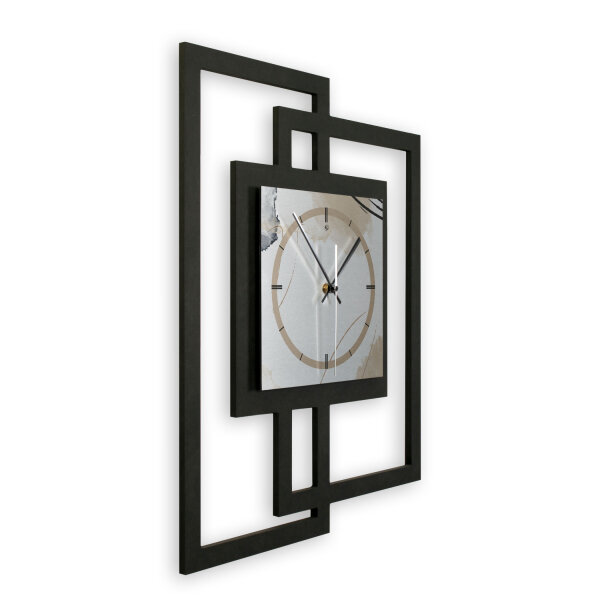 Abstract Elegance – Fenora Metallic Wanduhr aus Alu...