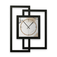 Abstract Elegance – Fenora Metallic Wanduhr aus Alu & MDF