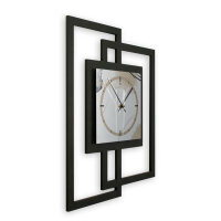 Abstract Elegance – Fenora Metallic Wanduhr aus Alu & MDF