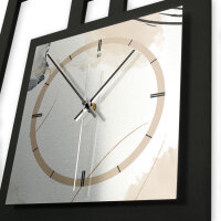 Abstract Elegance – Fenora Metallic Wanduhr aus Alu & MDF
