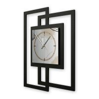 Abstract Elegance – Fenora Metallic Wanduhr aus Alu & MDF