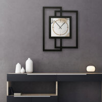 Abstract Elegance – Fenora Metallic Wanduhr aus Alu & MDF