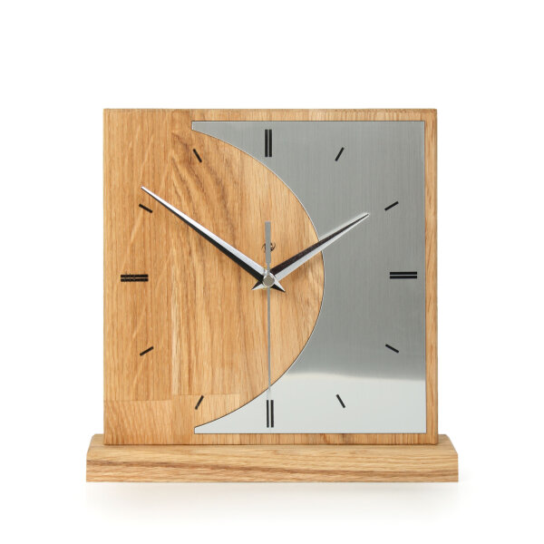 Silvermoon – Designer-Standuhr aus Massivholz mit...