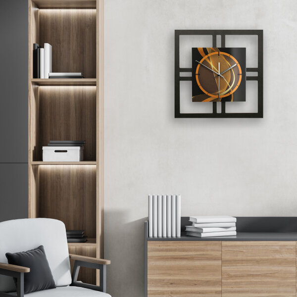 Dynamic – Quadria Metallic Wanduhr aus Alu & MDF