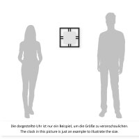 Dynamic – Quadria Metallic Wanduhr aus Alu & MDF