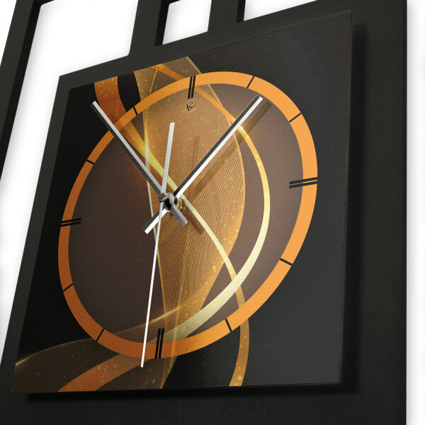 Dynamic – Fenora Metallic Wanduhr aus Alu & MDF